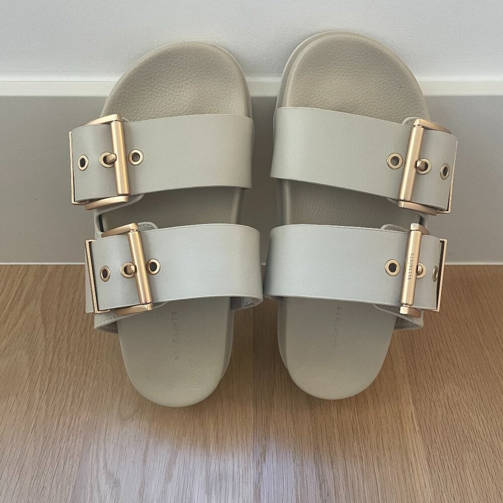 AllSaints Sian Slide Sandal (Women) Chalk, Size 8US